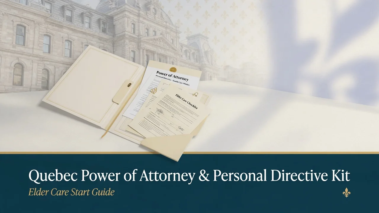 Quebec Power of Attorney Kit — Navigate Mandates, Avoid Tutorship