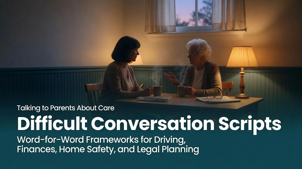 Eldercare Conversation Scripts — Words That Work When Parents Push Back