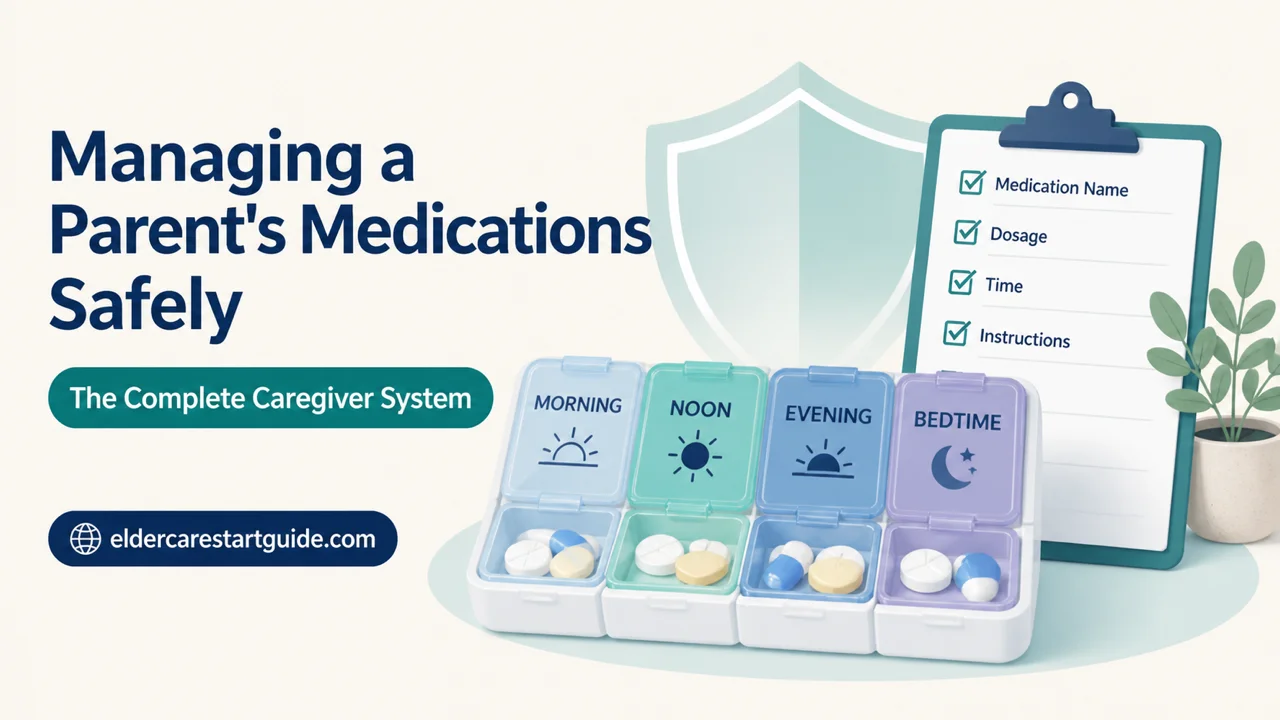 Managing a Parent's Medications Safely — The Complete Caregiver System
