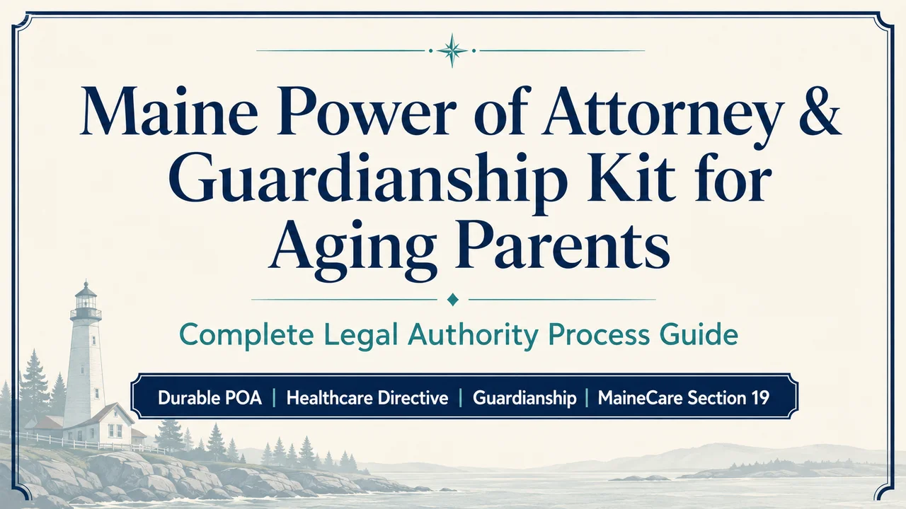 Maine POA & Guardianship Kit — Legal Authority for Aging Parents