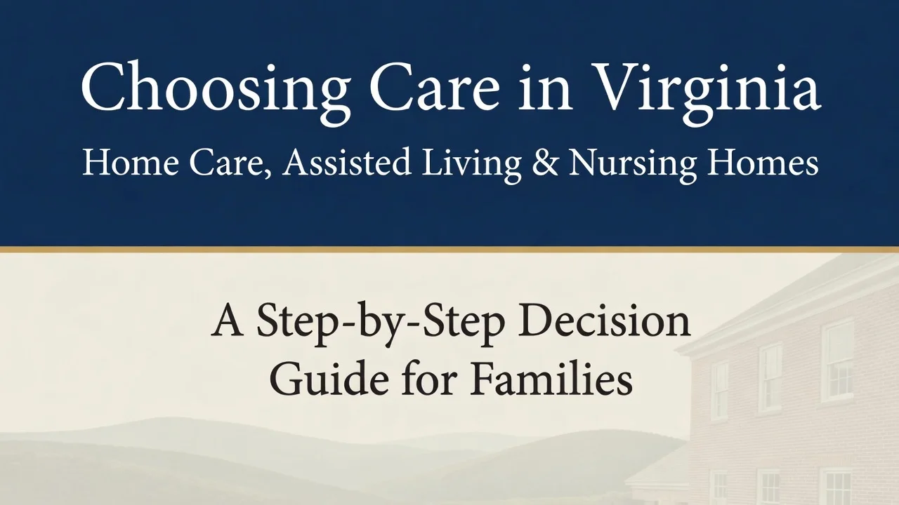 Virginia Elder Care Decision Guide — Home Care vs. ALF vs. Nursing Home