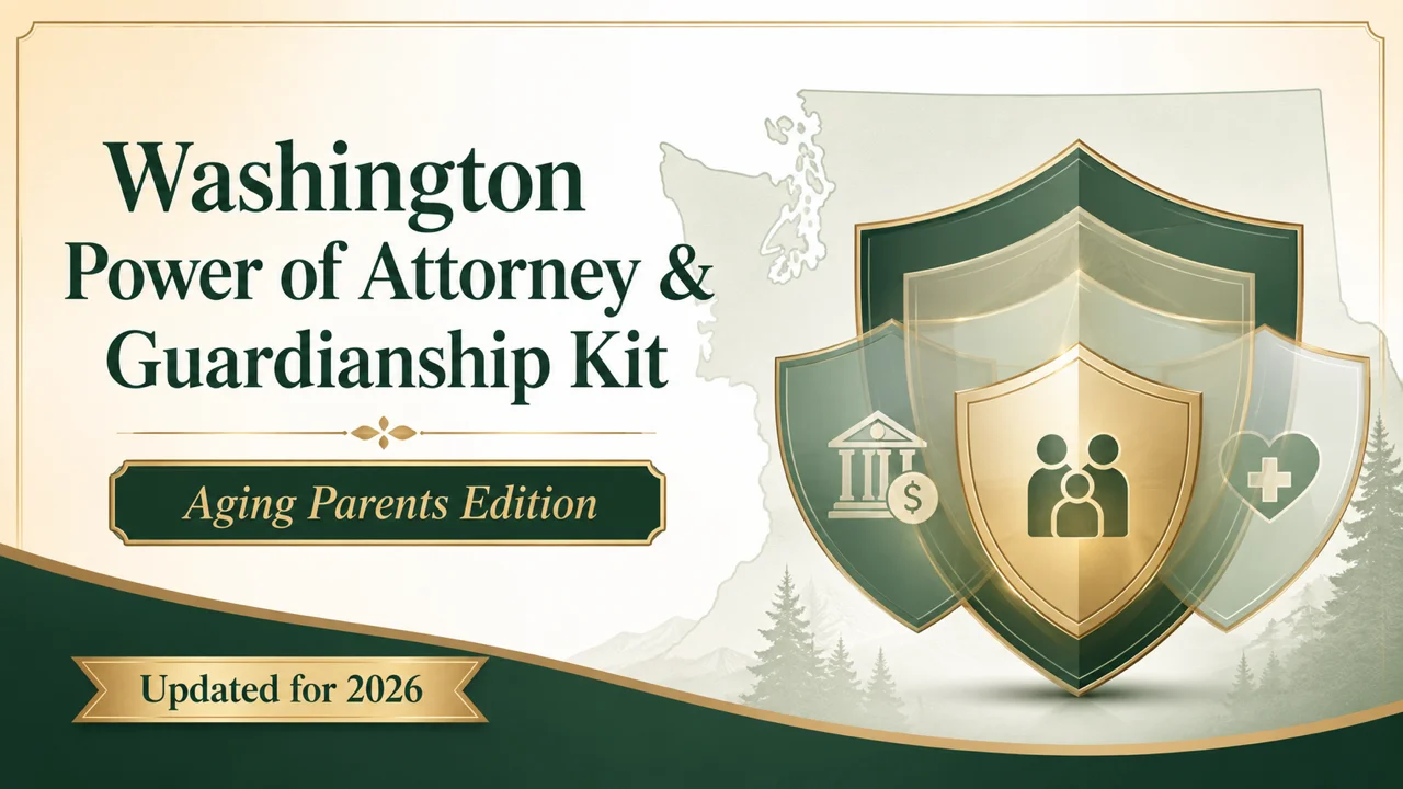 Washington Power of Attorney & Guardianship Kit — Act for Your Parent